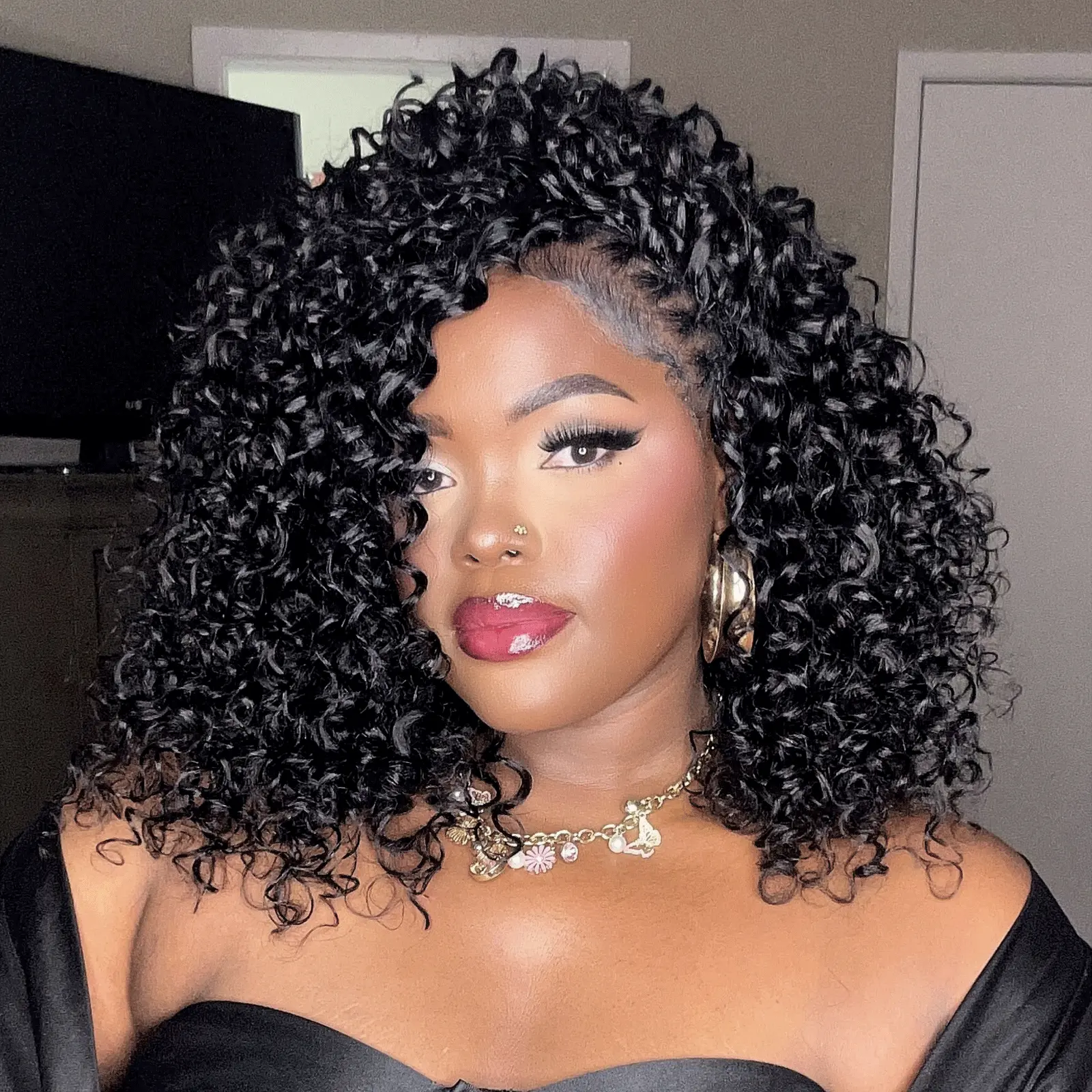 Toyotress® Knotless Pre-Separated Human Crochet Hair Kinky Curly Spring Curly Hair Extensions Human Hair Crochet Kinky Curly